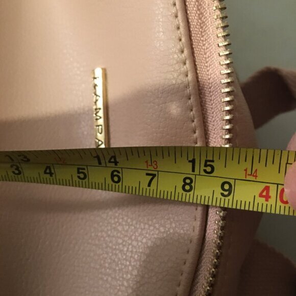 Snoopy Beige Backpack 15x13 New - OOAK Pearls and Bling Bling - Picture 4 of 6